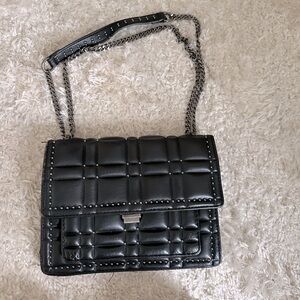 Black and silver Zara purse